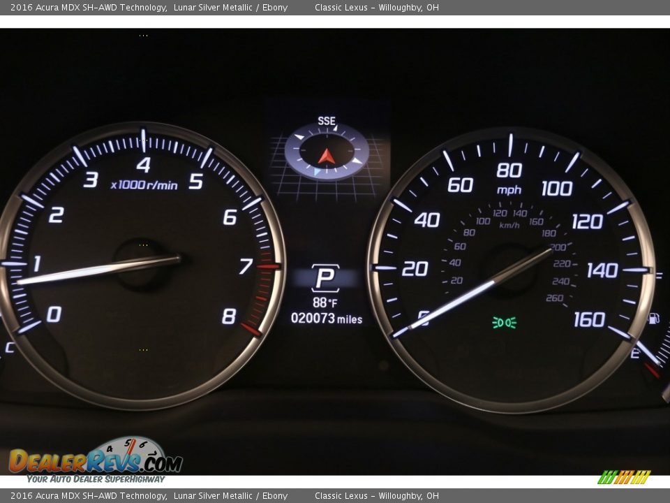 2016 Acura MDX SH-AWD Technology Lunar Silver Metallic / Ebony Photo #10
