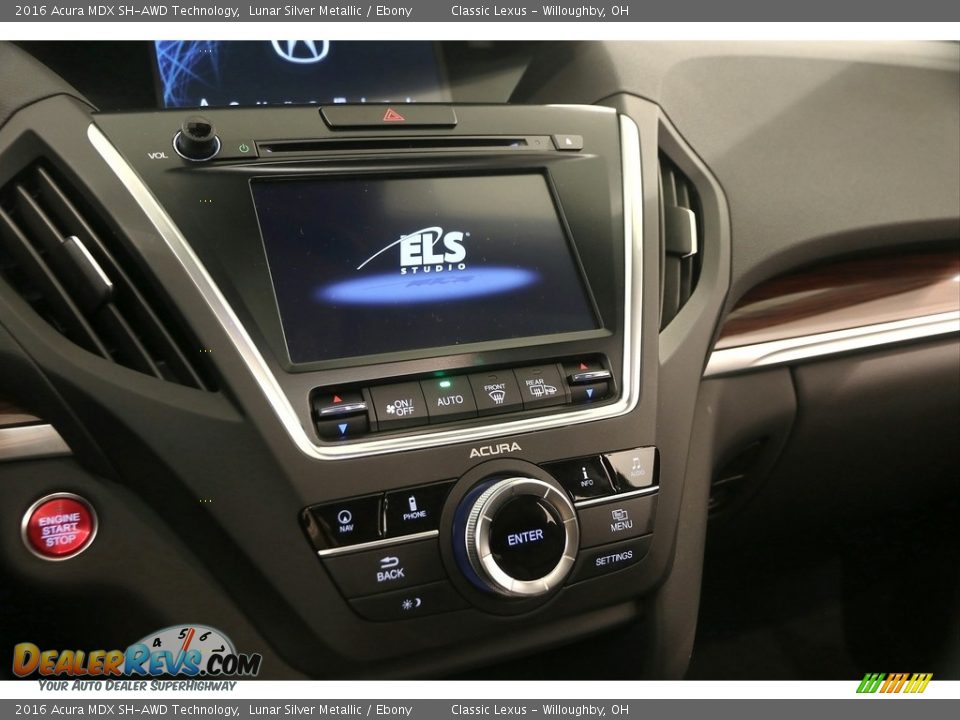 2016 Acura MDX SH-AWD Technology Lunar Silver Metallic / Ebony Photo #12