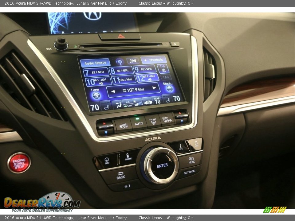 2016 Acura MDX SH-AWD Technology Lunar Silver Metallic / Ebony Photo #13