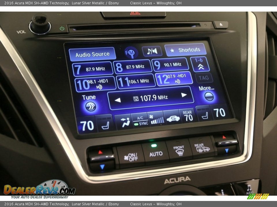 2016 Acura MDX SH-AWD Technology Lunar Silver Metallic / Ebony Photo #14