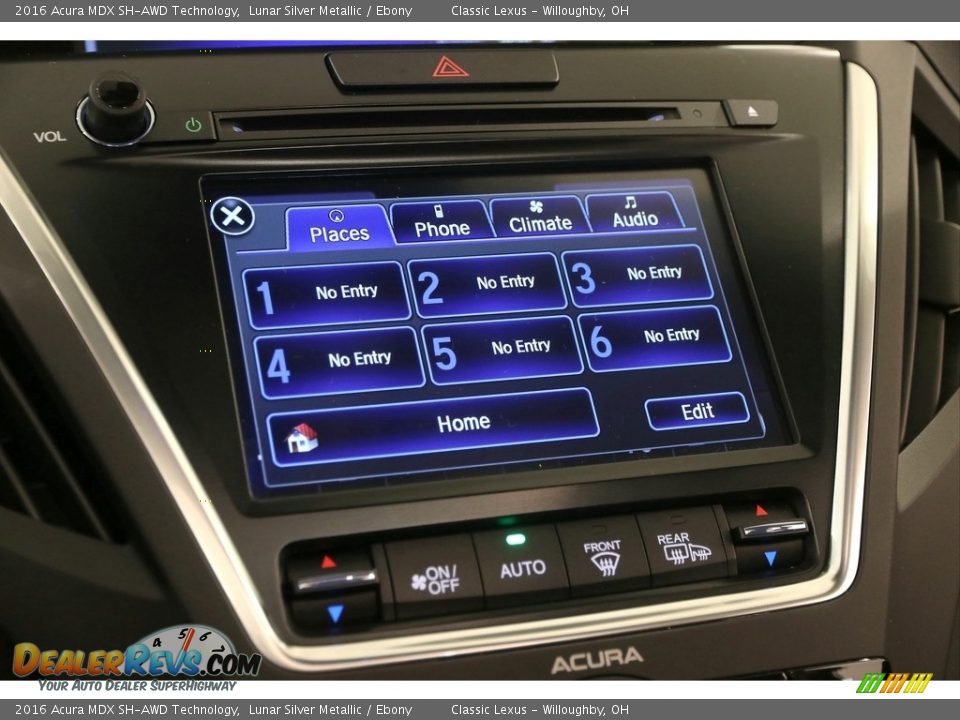2016 Acura MDX SH-AWD Technology Lunar Silver Metallic / Ebony Photo #15