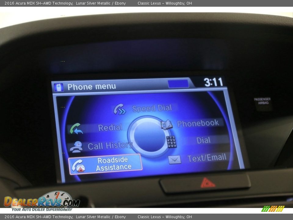 2016 Acura MDX SH-AWD Technology Lunar Silver Metallic / Ebony Photo #18