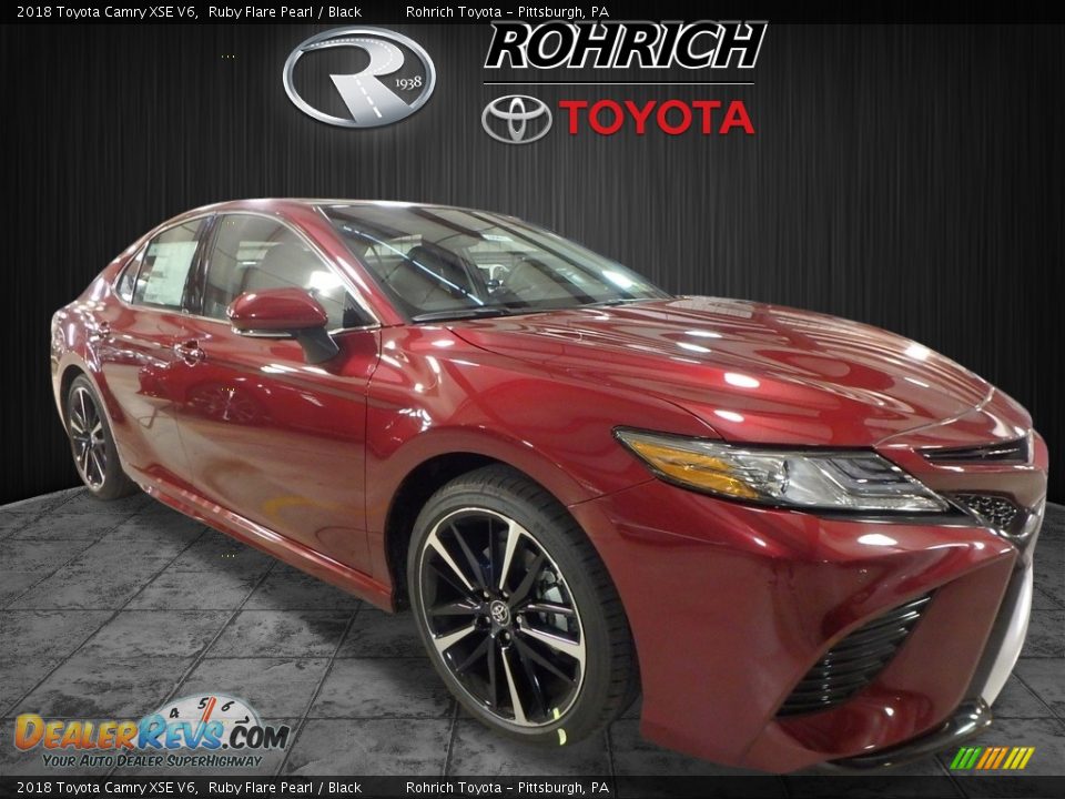 2018 Toyota Camry XSE V6 Ruby Flare Pearl / Black Photo #1