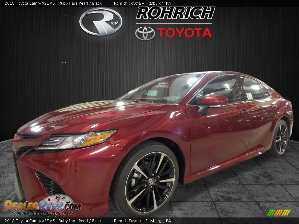 2018 Toyota Camry XSE V6 Ruby Flare Pearl / Black Photo #4