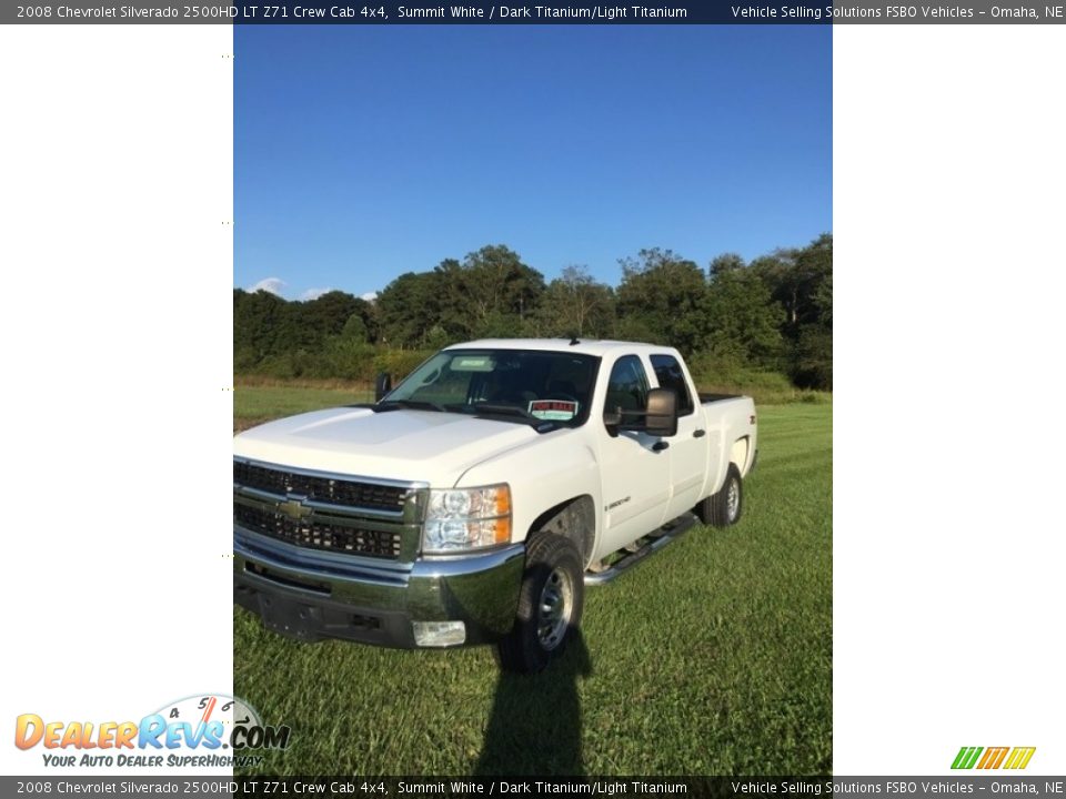 2008 Chevrolet Silverado 2500HD LT Z71 Crew Cab 4x4 Summit White / Dark Titanium/Light Titanium Photo #1