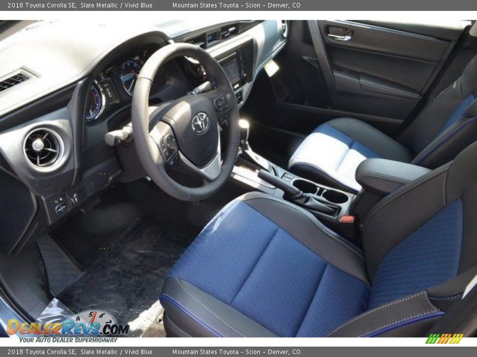 Vivid Blue Interior - 2018 Toyota Corolla SE Photo #5