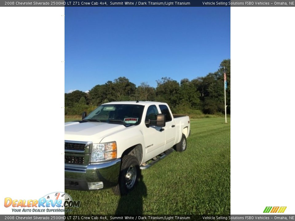 2008 Chevrolet Silverado 2500HD LT Z71 Crew Cab 4x4 Summit White / Dark Titanium/Light Titanium Photo #10