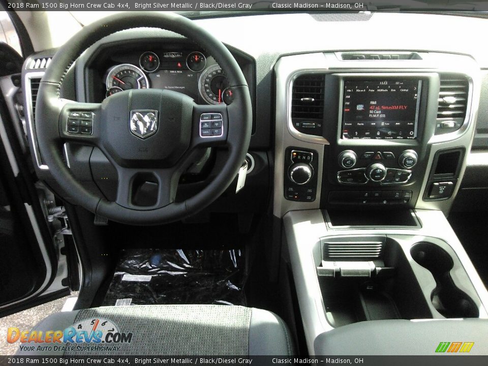 2018 Ram 1500 Big Horn Crew Cab 4x4 Bright Silver Metallic / Black/Diesel Gray Photo #5