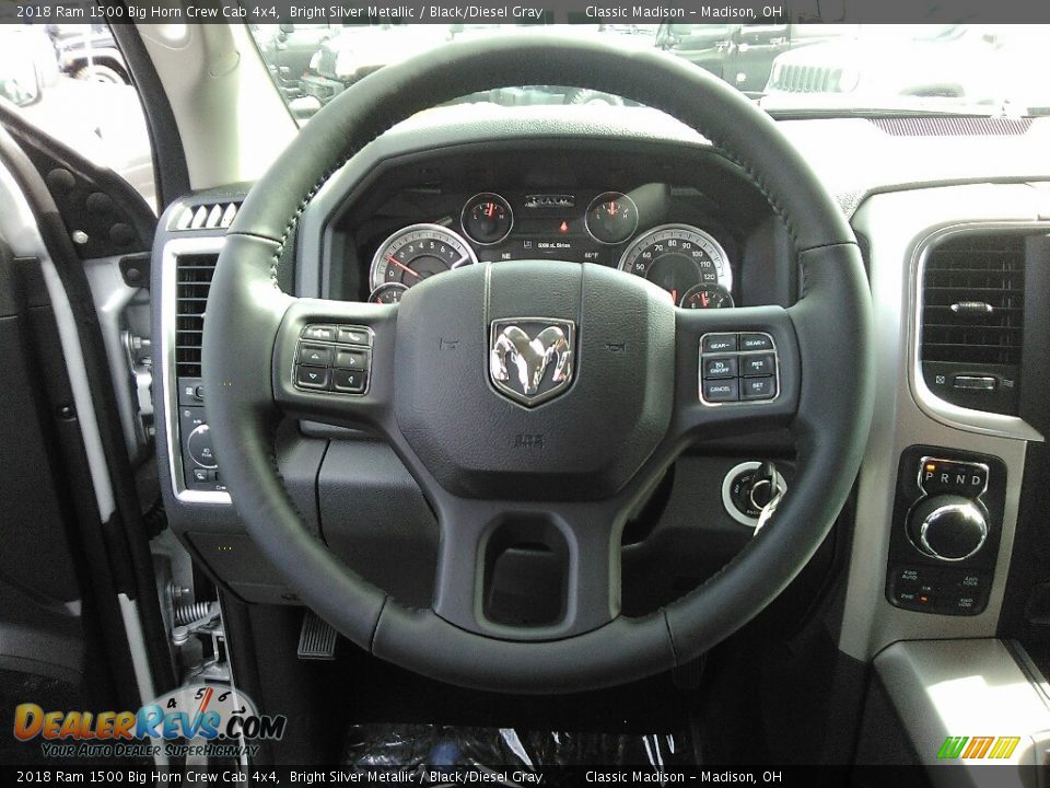 2018 Ram 1500 Big Horn Crew Cab 4x4 Bright Silver Metallic / Black/Diesel Gray Photo #6