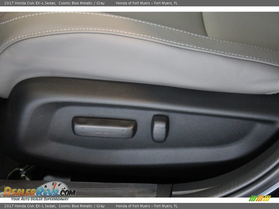 2017 Honda Civic EX-L Sedan Cosmic Blue Metallic / Gray Photo #10