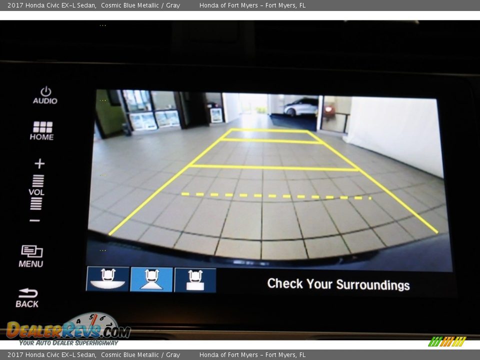 2017 Honda Civic EX-L Sedan Cosmic Blue Metallic / Gray Photo #18