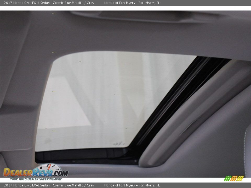 2017 Honda Civic EX-L Sedan Cosmic Blue Metallic / Gray Photo #23