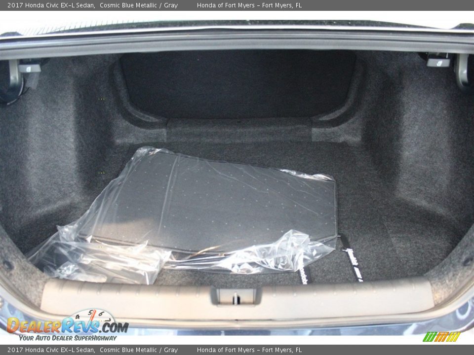 2017 Honda Civic EX-L Sedan Cosmic Blue Metallic / Gray Photo #26