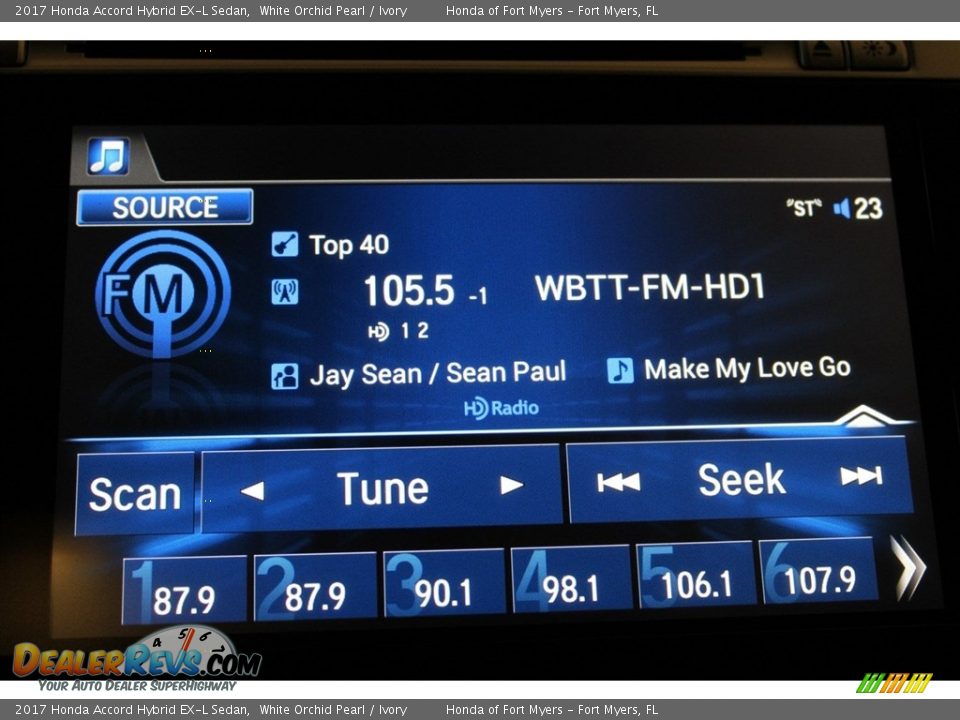 2017 Honda Accord Hybrid EX-L Sedan White Orchid Pearl / Ivory Photo #22