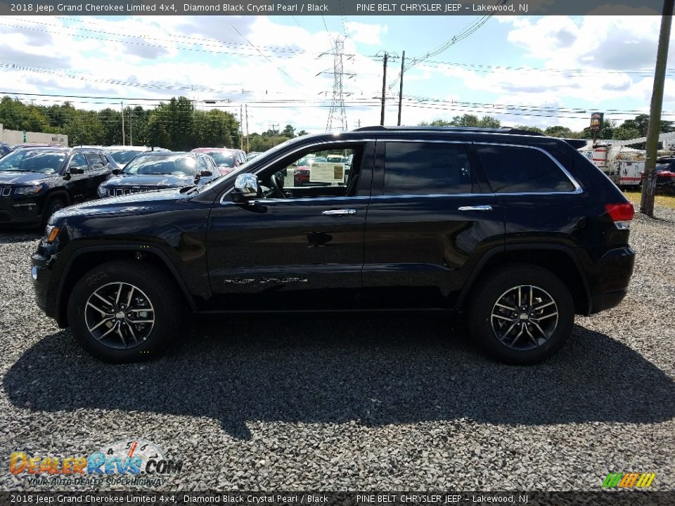 2018 Jeep Grand Cherokee Limited 4x4 Diamond Black Crystal Pearl / Black Photo #3