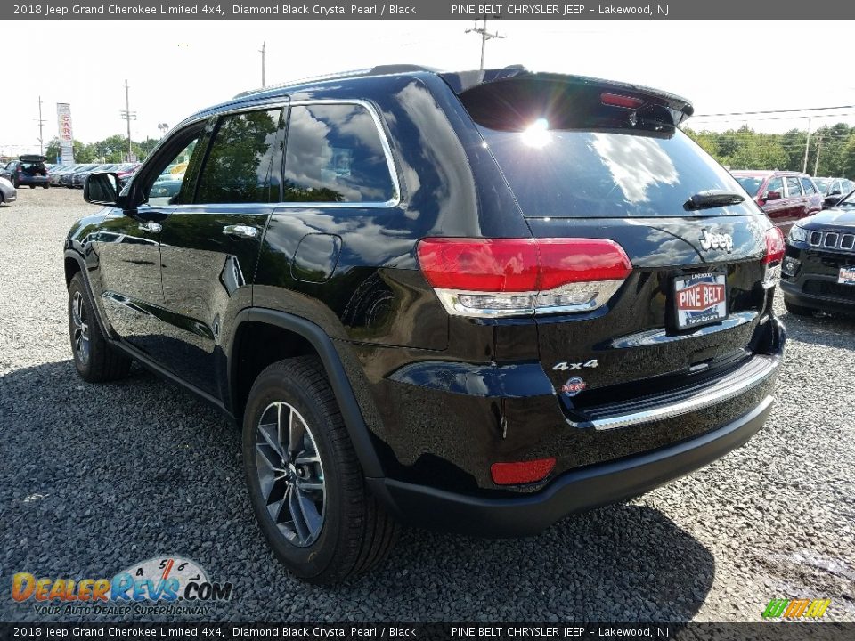 2018 Jeep Grand Cherokee Limited 4x4 Diamond Black Crystal Pearl / Black Photo #4