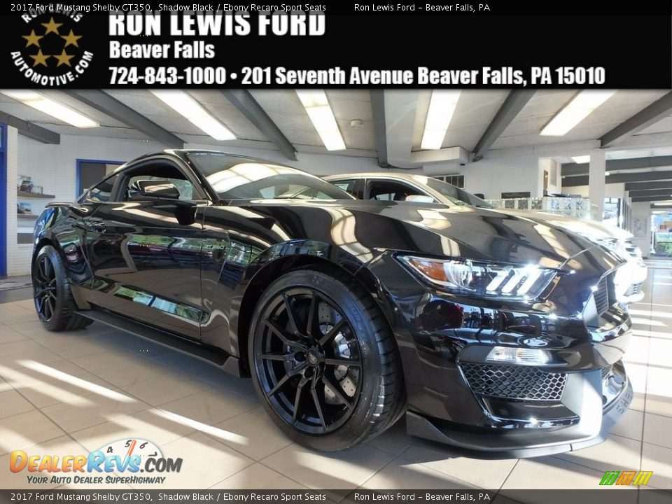 2017 Ford Mustang Shelby GT350 Shadow Black / Ebony Recaro Sport Seats Photo #1