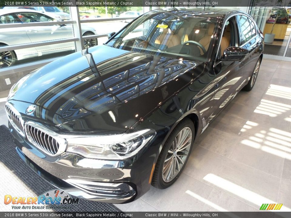 2018 BMW 5 Series 530i xDrive Sedan Black Sapphire Metallic / Cognac Photo #3