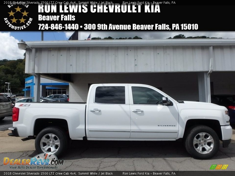 2018 Chevrolet Silverado 1500 LTZ Crew Cab 4x4 Summit White / Jet Black Photo #1