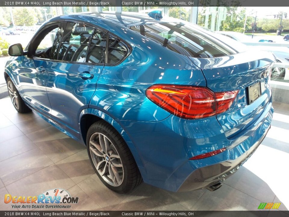 2018 BMW X4 M40i Long Beach Blue Metallic / Beige/Black Photo #2