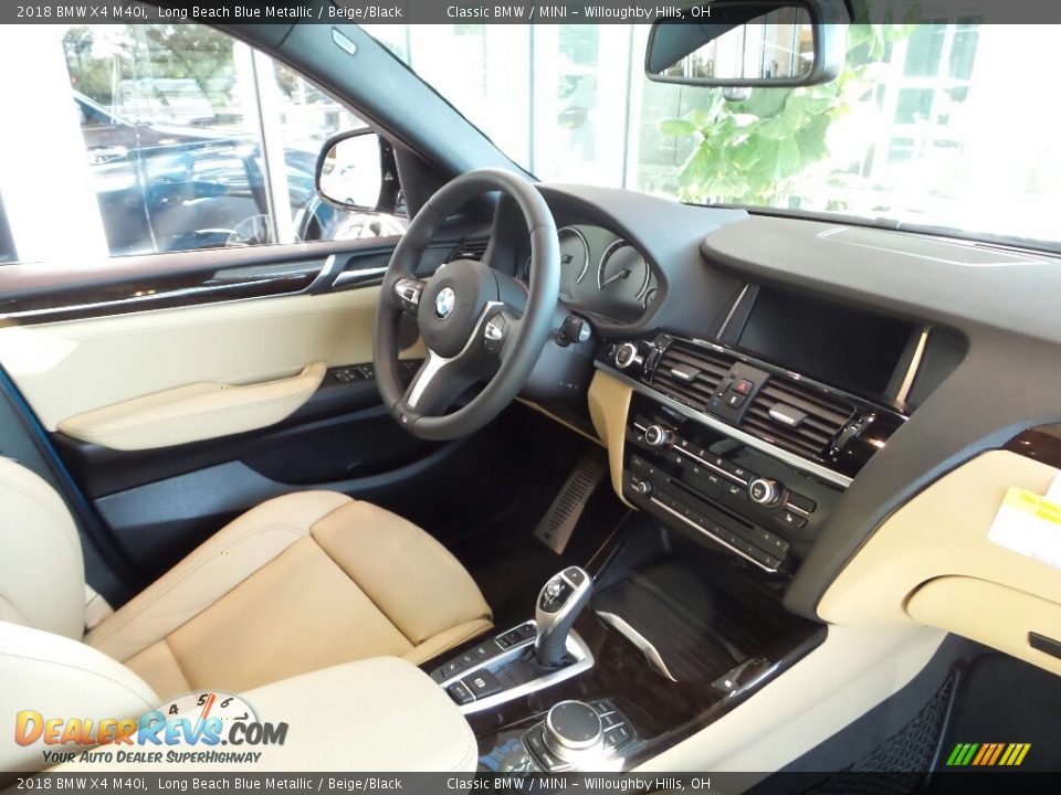 2018 BMW X4 M40i Long Beach Blue Metallic / Beige/Black Photo #5