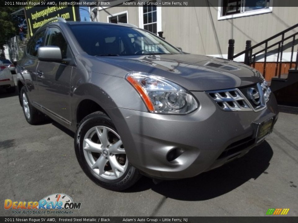 2011 Nissan Rogue SV AWD Frosted Steel Metallic / Black Photo #1