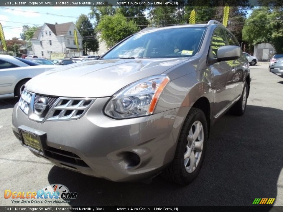 2011 Nissan Rogue SV AWD Frosted Steel Metallic / Black Photo #3