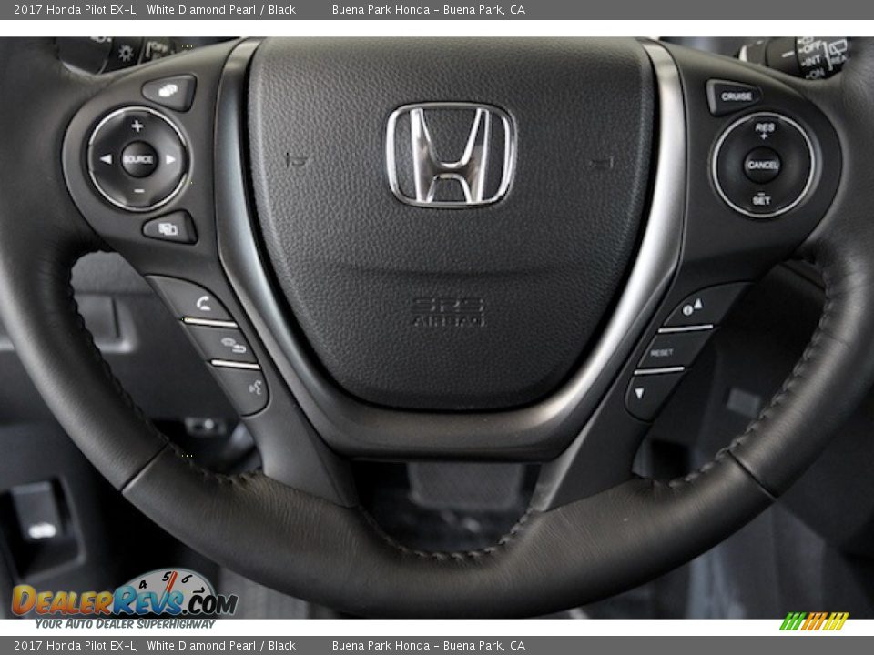 2017 Honda Pilot EX-L White Diamond Pearl / Black Photo #10