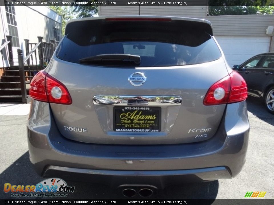2011 Nissan Rogue S AWD Krom Edition Platinum Graphite / Black Photo #5