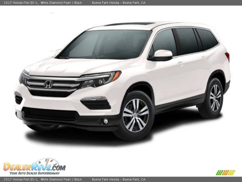 2017 Honda Pilot EX-L White Diamond Pearl / Black Photo #21