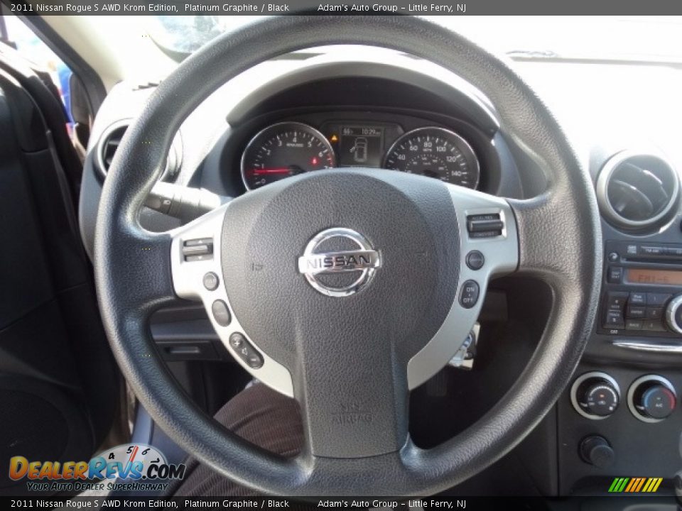 2011 Nissan Rogue S AWD Krom Edition Platinum Graphite / Black Photo #16
