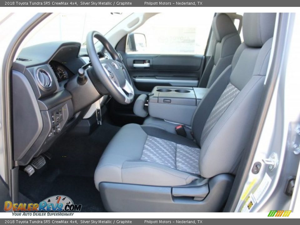 Graphite Interior - 2018 Toyota Tundra SR5 CrewMax 4x4 Photo #10