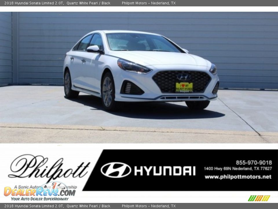 2018 Hyundai Sonata Limited 2.0T Quartz White Pearl / Black Photo #1