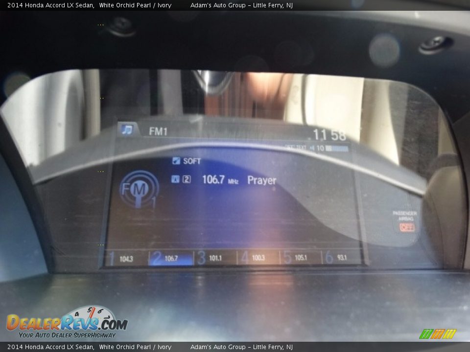 2014 Honda Accord LX Sedan White Orchid Pearl / Ivory Photo #17
