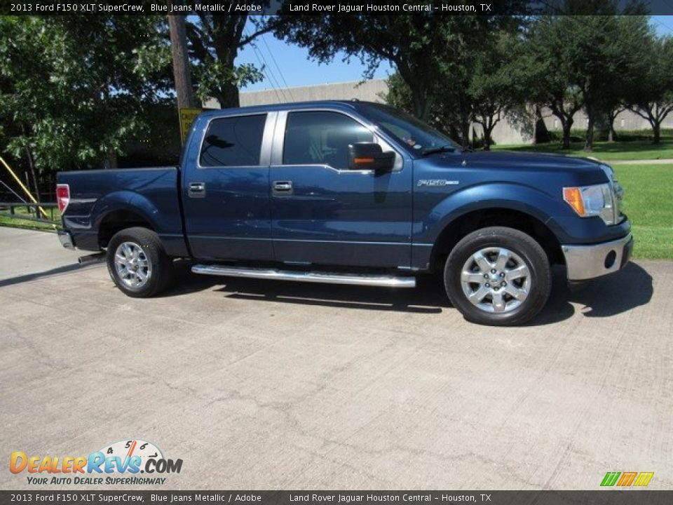 2013 Ford F150 XLT SuperCrew Blue Jeans Metallic / Adobe Photo #1