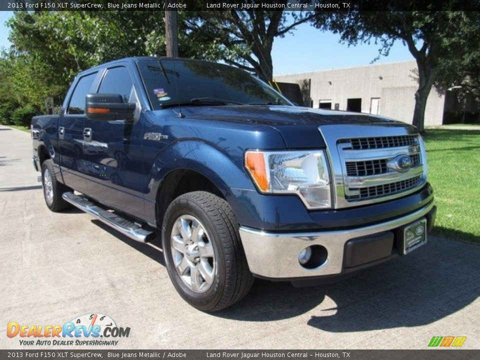 2013 Ford F150 XLT SuperCrew Blue Jeans Metallic / Adobe Photo #2