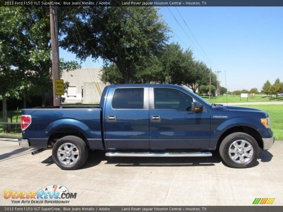 2013 Ford F150 XLT SuperCrew Blue Jeans Metallic / Adobe Photo #6