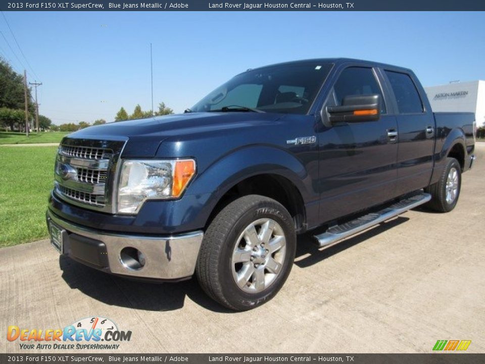 2013 Ford F150 XLT SuperCrew Blue Jeans Metallic / Adobe Photo #11