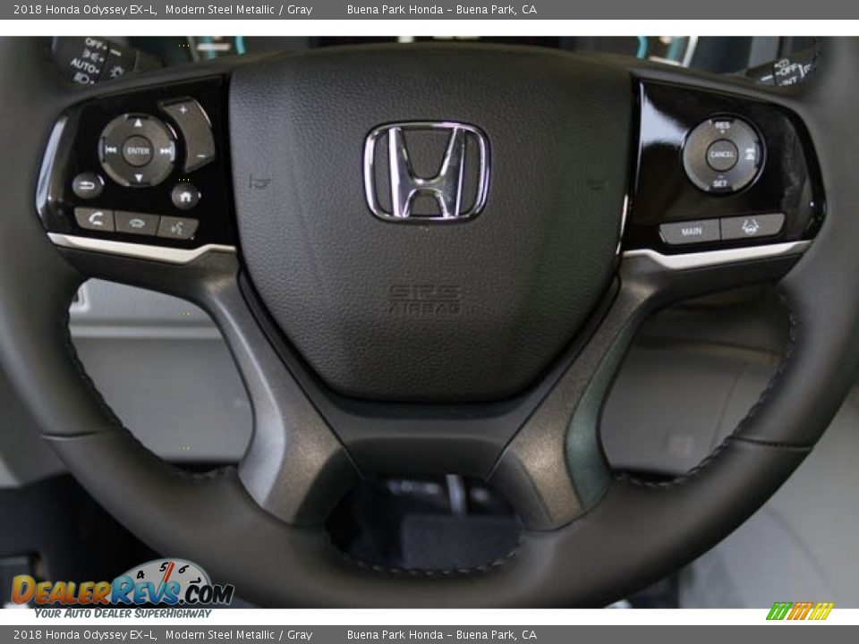 2018 Honda Odyssey EX-L Modern Steel Metallic / Gray Photo #9