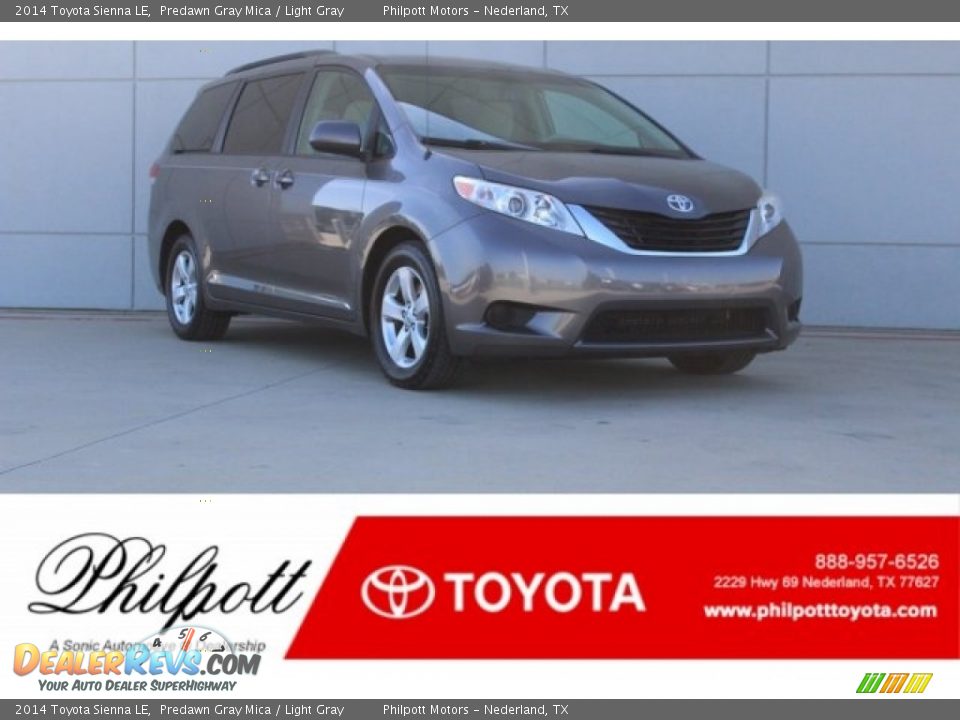 2014 Toyota Sienna LE Predawn Gray Mica / Light Gray Photo #1