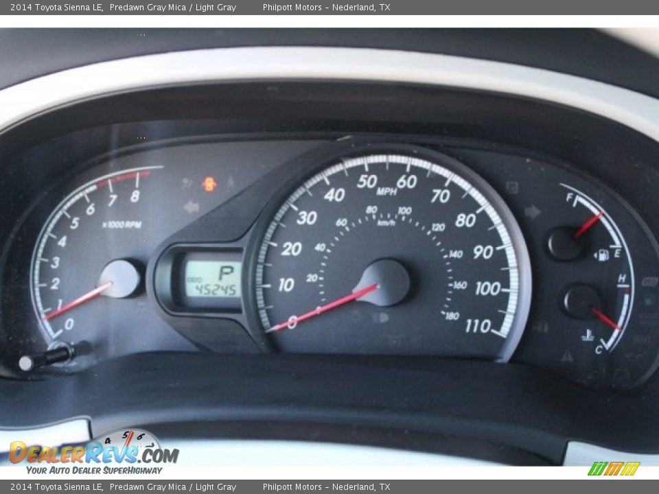 2014 Toyota Sienna LE Predawn Gray Mica / Light Gray Photo #33