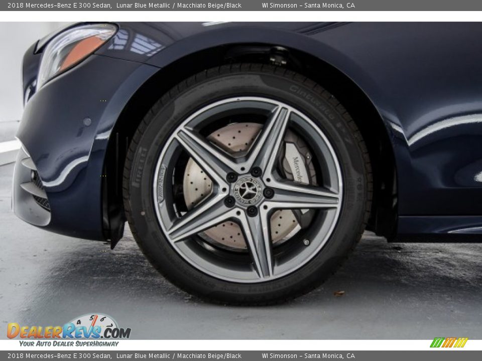 2018 Mercedes-Benz E 300 Sedan Lunar Blue Metallic / Macchiato Beige/Black Photo #9