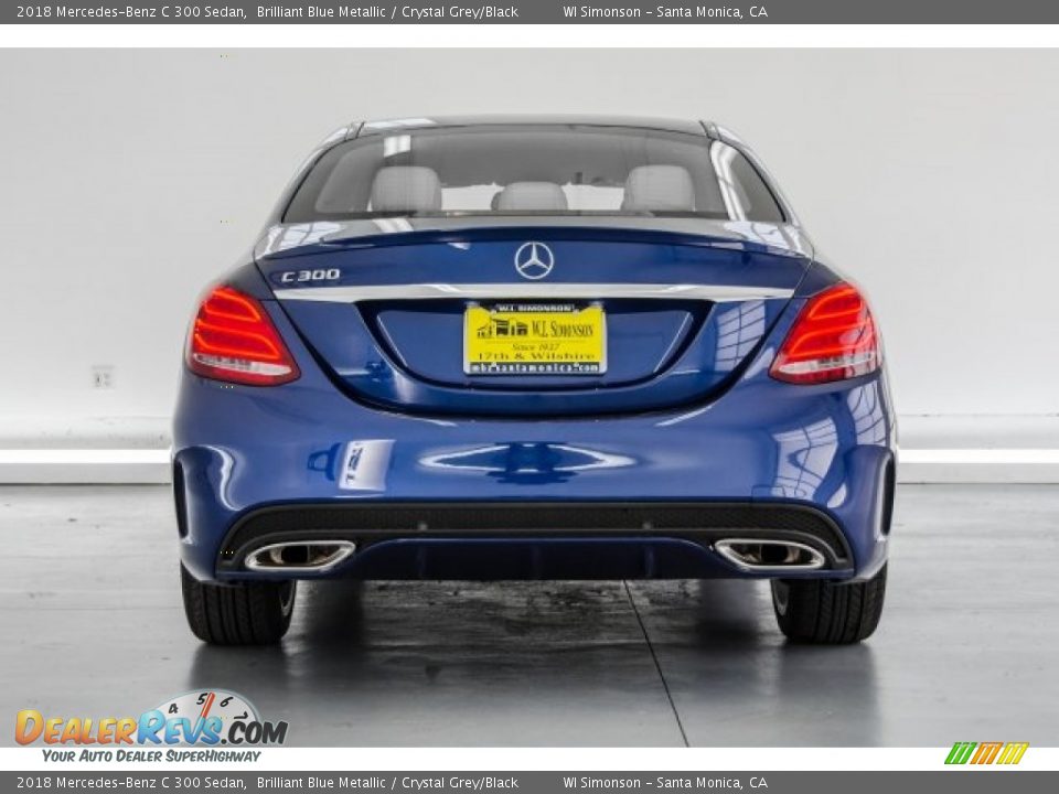 2018 Mercedes-Benz C 300 Sedan Brilliant Blue Metallic / Crystal Grey/Black Photo #4