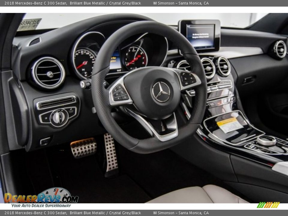 2018 Mercedes-Benz C 300 Sedan Brilliant Blue Metallic / Crystal Grey/Black Photo #6