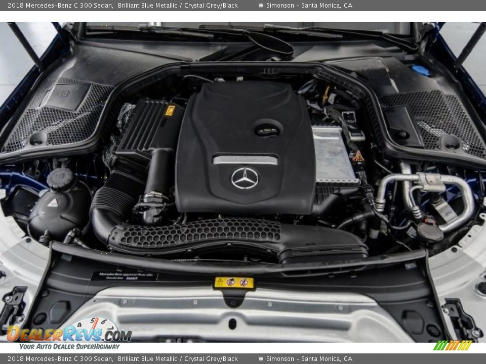 2018 Mercedes-Benz C 300 Sedan Brilliant Blue Metallic / Crystal Grey/Black Photo #8