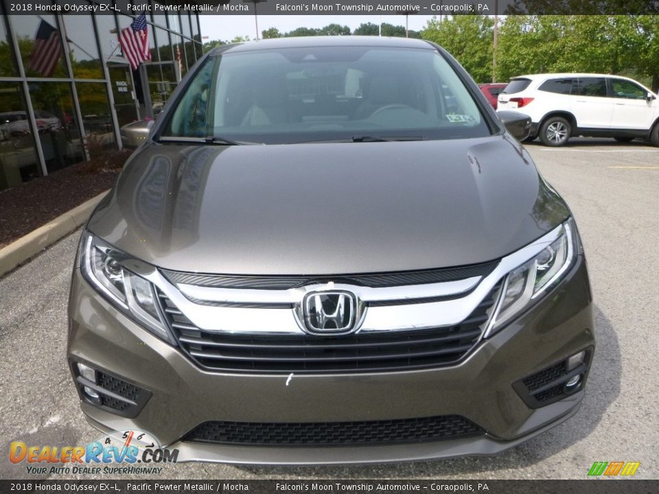 2018 Honda Odyssey EX-L Pacific Pewter Metallic / Mocha Photo #6