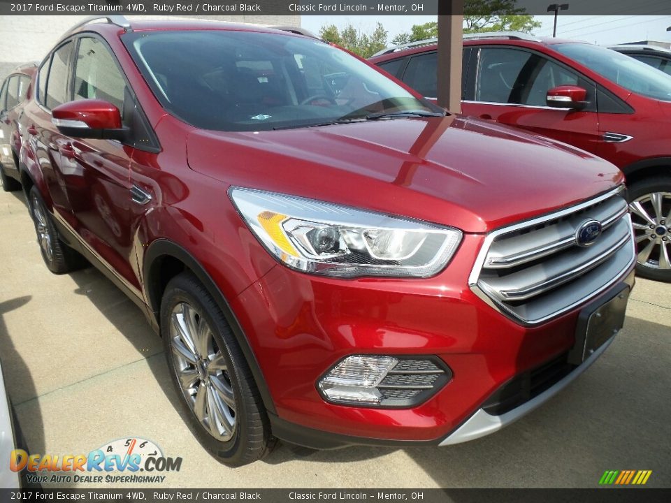 2017 Ford Escape Titanium 4WD Ruby Red / Charcoal Black Photo #1