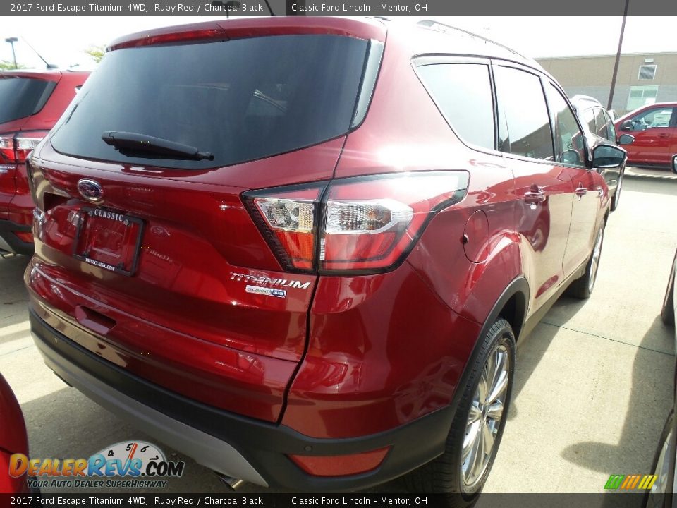 2017 Ford Escape Titanium 4WD Ruby Red / Charcoal Black Photo #2