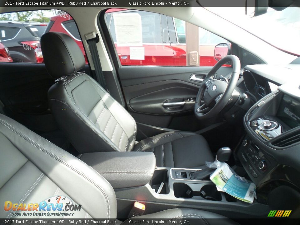 2017 Ford Escape Titanium 4WD Ruby Red / Charcoal Black Photo #3