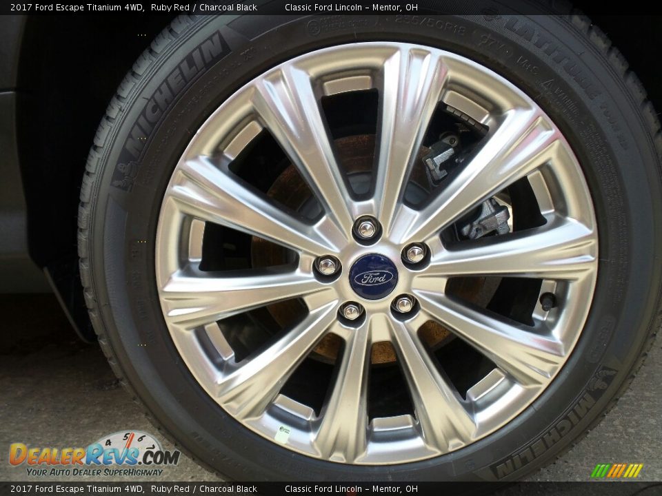 2017 Ford Escape Titanium 4WD Ruby Red / Charcoal Black Photo #5